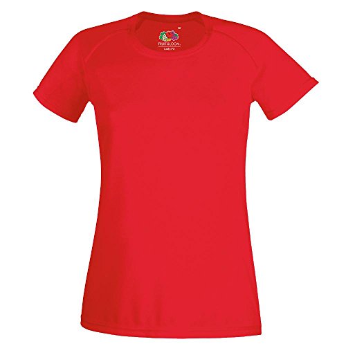 Fruit of the Loom - Lady-Fit Funktionsshirt 'Performance T' / Red, L von Fruit of the Loom