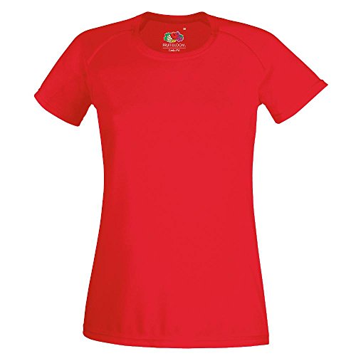 Fruit of the Loom - Lady-Fit Funktionsshirt 'Performance T' / Red, XL von Fruit of the Loom