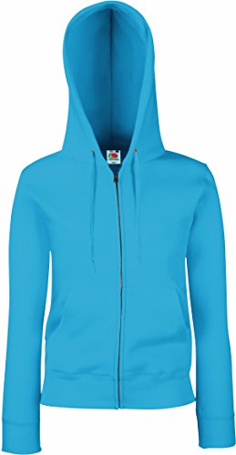 Fruit of the Loom - Lady-Fit Hooded Sweat Jacket - Modell 2013 XXL,Azure Blue Fruit of the Loom - Lady-Fit Hooded Sweat Jacket - Modell 2013 XXL,Azure Blue von Fruit of the Loom