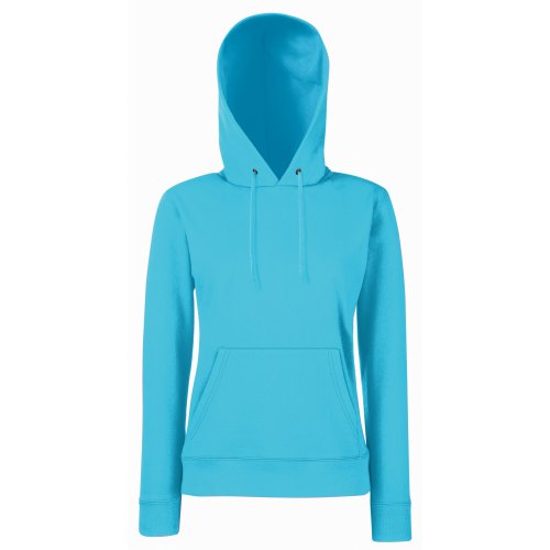 Fruit of the Loom - Lady-Fit Hooded Sweat M,Azure Blue von Fruit of the Loom