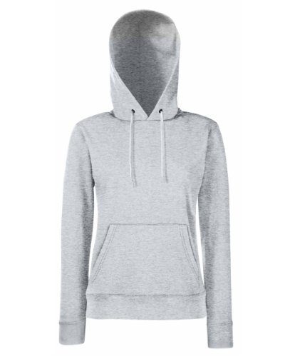 Fruit of the Loom - Lady-Fit Hooded Sweat S,Heather Grey von Fruit of the Loom