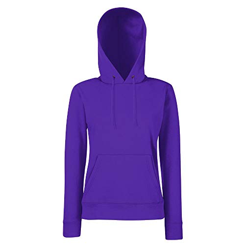 Fruit of the Loom - Lady-Fit Hooded Sweat XS,Purple von Fruit of the Loom