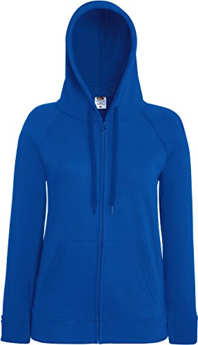 Fruit of the Loom Lady-Fit Lightweight Hooded Sweat Jacket 62-150-0 XS,Royal Blue von Fruit of the Loom