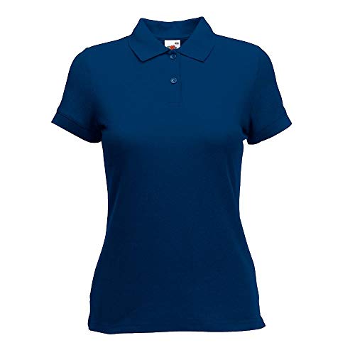 Fruit of the Loom - Lady-Fit Poloshirt Mischgewebe '65/35 Polo' Large,Navy von Fruit of the Loom