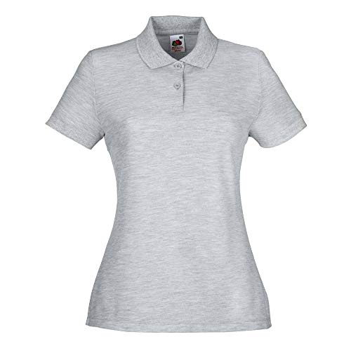 Fruit of the Loom - Lady-Fit Poloshirt Mischgewebe '65/35 Polo' XX-Large,Heather Grey von Fruit of the Loom