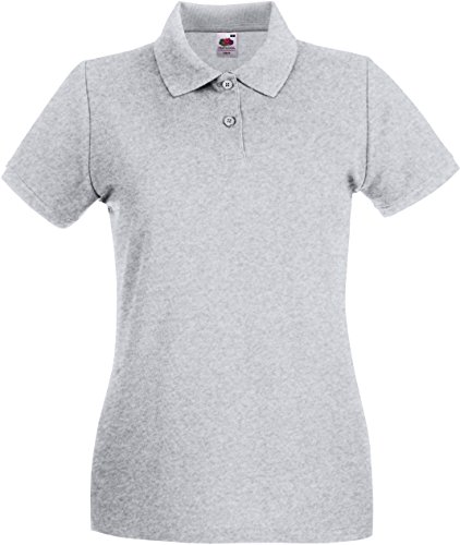 Fruit of the Loom Lady-Fit Premium Polo Gr. XL, Grau - Erika-Grau von Fruit of the Loom