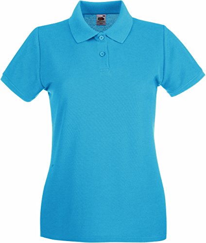 Fruit of the Loom Lady-Fit Premium Poloshirt 2017 XL Azure Blue von Fruit of the Loom