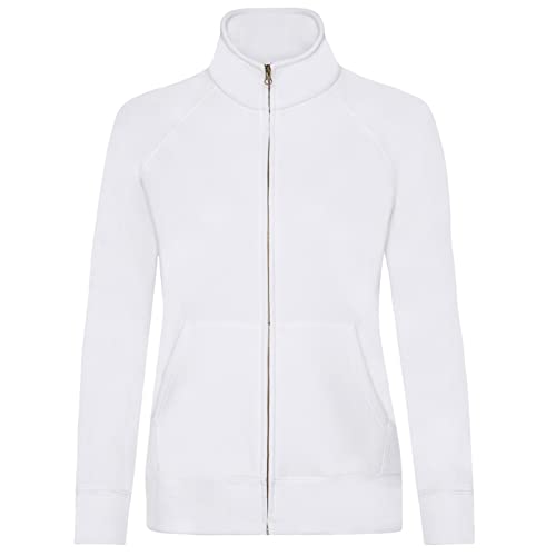 Fruit of the Loom - Lady-Fit Sweat Jacket - Modell 2013 / White, XS XS,White von Fruit of the Loom