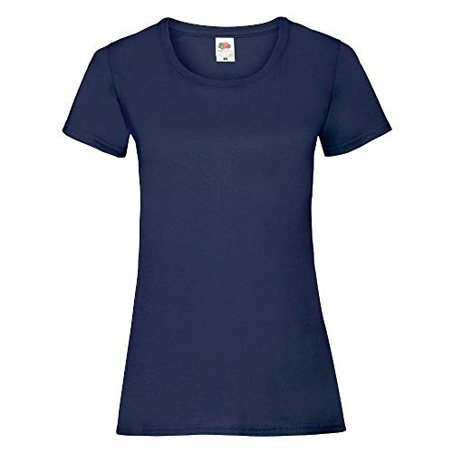 Fruit of the Loom - Lady-Fit T-Shirt 'Valueweight T' / Navy, XL von Fruit of the Loom