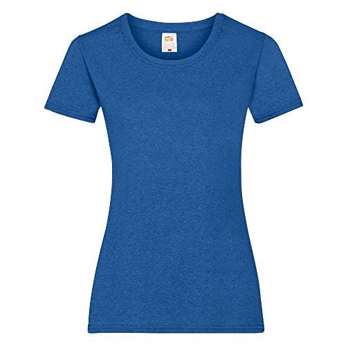 Fruit of the Loom - Lady-Fit T-Shirt 'Valueweight T' / Retro Heather Royal, XS von Fruit of the Loom