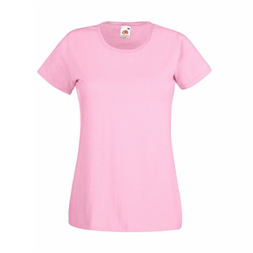 Fruit of the Loom Lady-Fit Valueweight T 5er Pack, Farbe:Light Pink;Größe:2XL von Fruit of the Loom