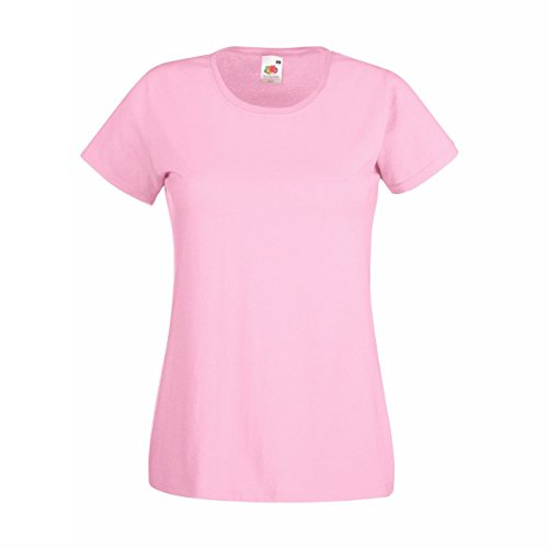 Fruit of the Loom Lady-Fit Valueweight T 5er Pack, Farbe:Light Pink;Größe:L von Fruit of the Loom