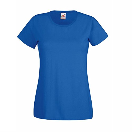 Fruit of the Loom Lady-Fit Valueweight T 5er Pack, Farbe:Royal Blue;Größe:L von Fruit of the Loom