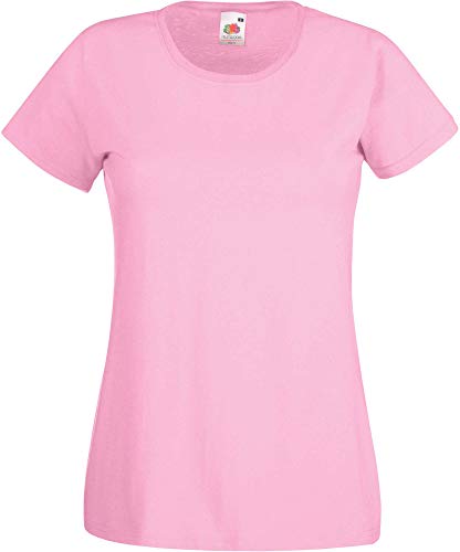 Fruit of the Loom Valueweight T-Shirt für Damen, Herren, X-Large,Pink - Light pink, XL von Fruit of the Loom