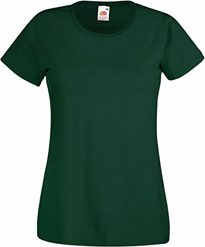 Fruit of the Loom - Lady-Fit Valueweight T - Bottle Green - S (10) von Fruit of the Loom