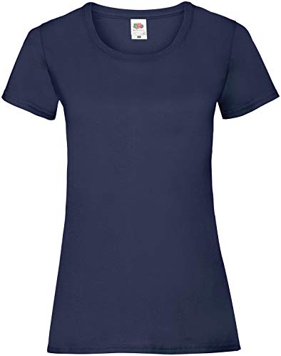 Fruit of the Loom - Lady-Fit Valueweight T - Modell 2013, Farbe:Navy, GröÃŸe:L von Fruit of the Loom