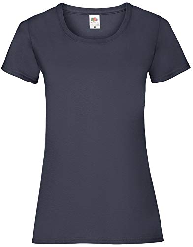 Fruit of the Loom - Lady-Fit Valueweight T - Modell 2013, Farbe:deep Navy, GröÃŸe:M von Fruit of the Loom