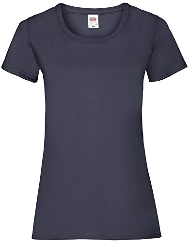 Fruit of the Loom - Lady-Fit Valueweight T - Modell 2013, Farbe:deep Navy, GröÃŸe:S von Fruit of the Loom