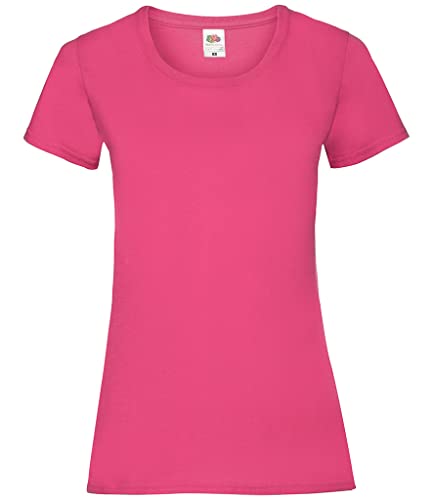 Lady-Fit Valueweight T von Fruit of the Loom S M L XL XXL XXL XXL verschiedene Farben sowie einen Pluspolkalender im Visitenkartenformat XL,Rose von Fruit of the Loom