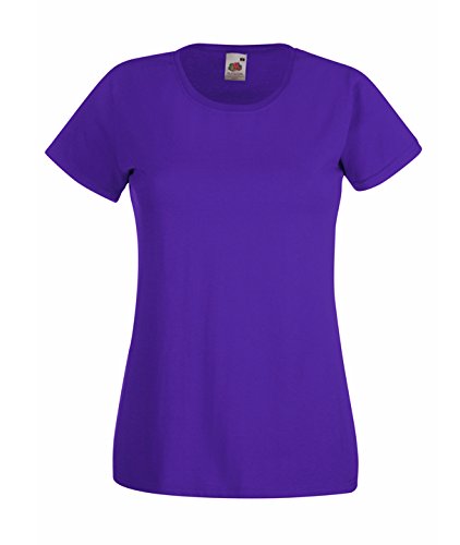 Fruit of the Loom Lady-Fit Valueweight T-Shirt Farben 2016 Purple L von Fruit of the Loom