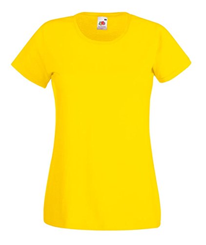 Fruit of the Loom Lady-Fit Valueweight T-Shirt Farben 2016 Yellow XXL von Fruit of the Loom