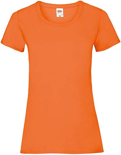 Fruit of the Loom T-Shirt mit V-Ausschnitt für Damen, 3 Stück, Orange, X-Large von Fruit of the Loom