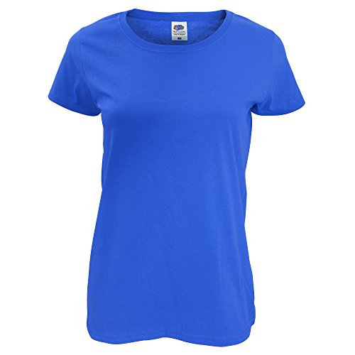 Fruit of the Loom – Lady-Fit Valueweight T-Shirt SS050 Gr. X-Small, königsblau von Fruit of the Loom