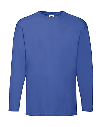 Fruit of the Loom - Langarm-Shirt 'Value Weight LS' / Blau, L von Fruit of the Loom