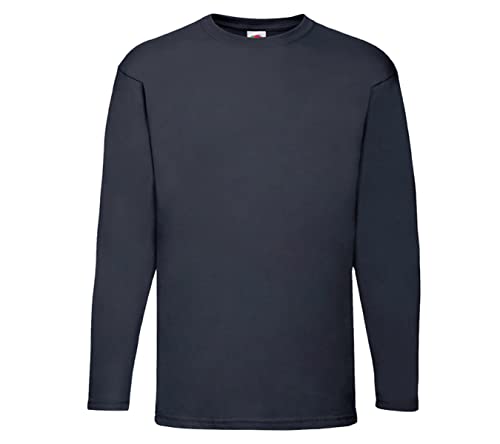 Fruit of the Loom - Langarm-Shirt 'Value Weight LS' / Deep Navy, 3XL von Fruit of the Loom