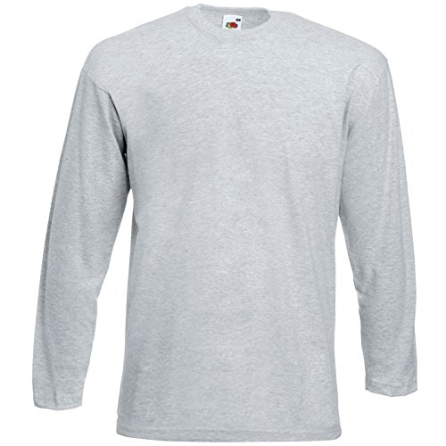 Fruit of the Loom - Langarmshirt 'Valueweight Longsleeve T', Größe:3XL, Farbe:Graumeliert von Fruit of the Loom