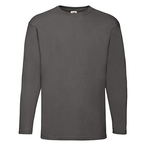 Fruit of the Loom - Langarmshirt 'Valueweight Longsleeve T', Größe:L, Farbe:Graphit von Fruit of the Loom