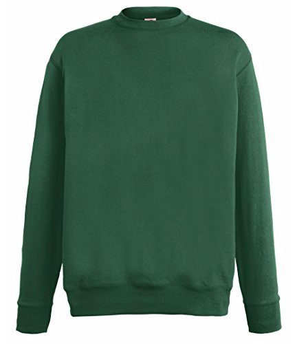 Fruit of the Loom Leichtes Herren-Sweatshirt Gr. L, Flaschengrün von Fruit of the Loom
