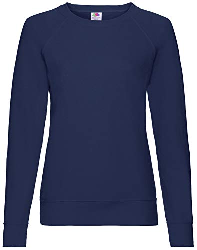 Fruit of the Loom Lightweight Raglan Sweat Lady-Fit, Farbe:deep Navy, Größe:XS von Fruit of the Loom