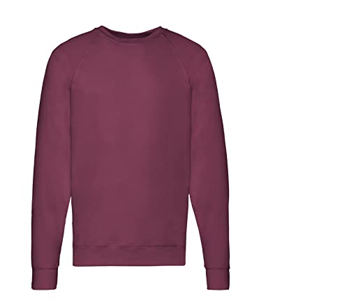 Fruit of the Loom Lightweight Raglan Sweatshirt Burgund + 1 HL Kauf Block L von Fruit of the Loom