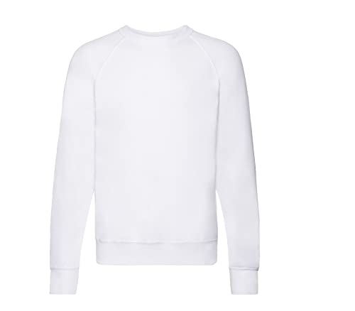 Fruit of the Loom Lightweight Raglan Sweatshirt Weiss + 1 HL Kauf Block L von Fruit of the Loom