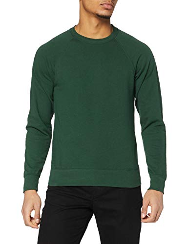 Fruit of the Loom Lightweight raglan sweatshirt Bottle Green M von Fruit of the Loom