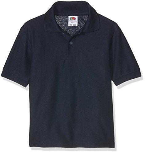 Fruit of the Loom Mädchen Boys Polo Shortsleeve Short, Blau (Dark Navy), Herstellergröße: 14/15 años (164 cm) von Fruit of the Loom