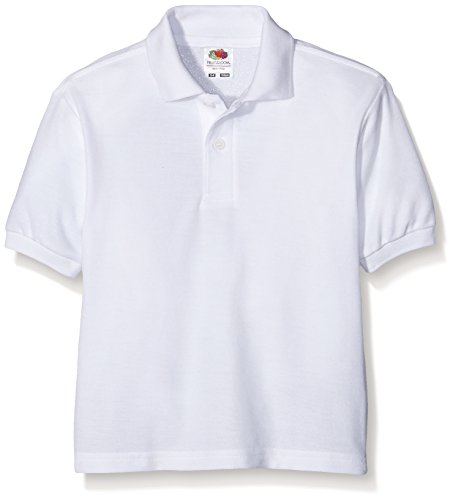 Fruit of the Loom Mädchen Boys Polo Shortsleeve Short, Weiß (White), Herstellergröße: 12/13 años (152 cm) von Fruit of the Loom