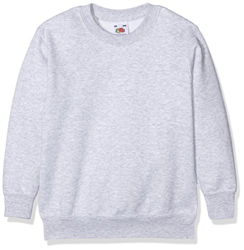 Fruit of the Loom Mädchen Kids Classic Set in Sweat Sweatshirt, Grau (Heather Grey), Herstellergröße: 9-11 años (140 cm) von Fruit of the Loom