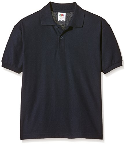 Fruit of the Loom Mädchen Poloshirt, Blau (Deep Navy), 9-11 von Fruit of the Loom