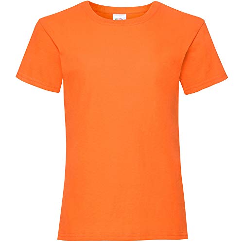 Fruit of the Loom Mädchen T-Shirt, Kurzarm (9-11 Jahre) (Orange) von Fruit of the Loom