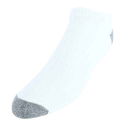 Fruit of the Loom Men's 6-Pair Half Cushion Breathable No Show Socks, white, Shoe Size: 6-12 von Fruit of the Loom