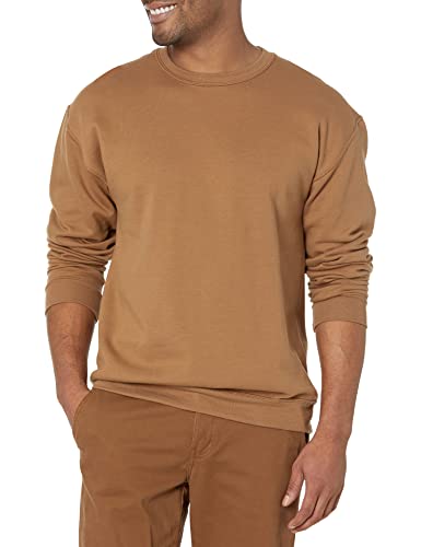 Fruit of the Loom Eversoft Herren-Sweatshirt aus Fleece, feuchtigkeitsableitend und atmungsaktiv, Rundhalsausschnitt, Golden Pecan, X-Large von Fruit of the Loom