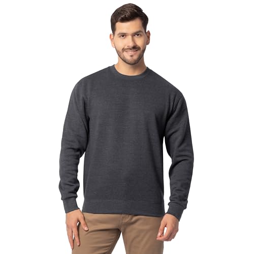 Fruit of the Loom Men's Eversoft Fleece Sweatshirts & Hoodies, Sweatshirt-Black Heather, X-Large von Fruit of the Loom