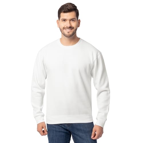 Fruit of the Loom Men's Eversoft Fleece Sweatshirts & Hoodies, Sweatshirt-White, Small von Fruit of the Loom