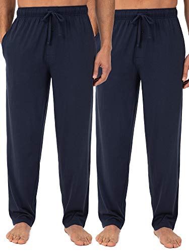 Fruit of the Loom Men's Extended Sizes Jersey Knit Sleep Pant, Navy/Navy (2-Pack), 5X Plus von Fruit of the Loom