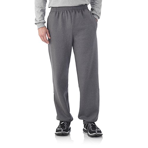 Fruit of the Loom Herren Sweathose mit elastischer Unterseite, Charcoal Heather, 4X-Groß von Fruit of the Loom