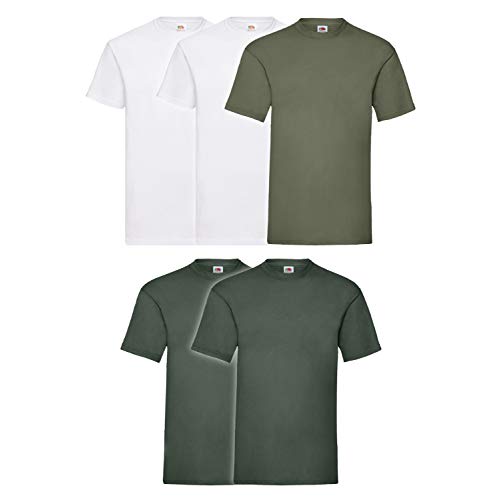 Fruit of the Loom Original T 5-Pack Logo Men's T-Shirt, Farbe:5er Farbset B109, Größe:S von Fruit of the Loom