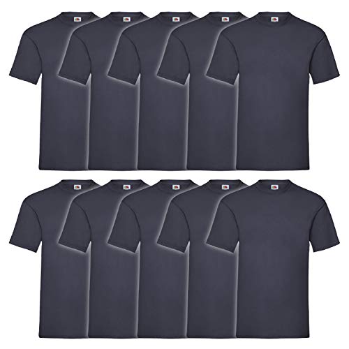 Fruit of the Loom Original T-Shirt, Farbe:10x deep Navy, Größe:M von Fruit of the Loom