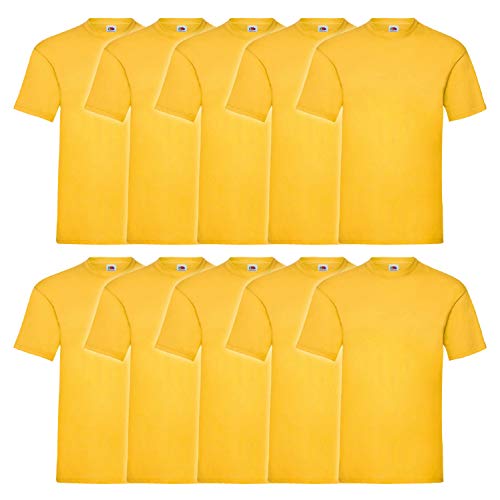 Fruit of the Loom Original T-Shirt, Farbe:10x sonnenblumengelb, Größe:M Fruit of the Loom Original T-Shirt, Farbe:10x sonnenblumengelb, Größe:M von Fruit of the Loom